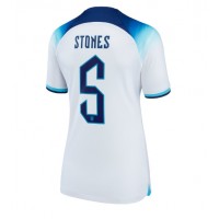 Camiseta Inglaterra John Stones #5 Primera Equipación para mujer Mundial 2022 manga corta